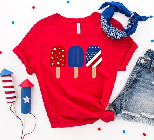 4th of July Popsicles T-Shirt - Women’s Fashion - Women’s Clothing - Tops & Tees - T-Shirts