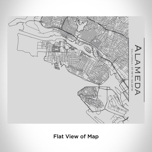 Alameda - California Map Bottle with Bamboo Top - Drinkware