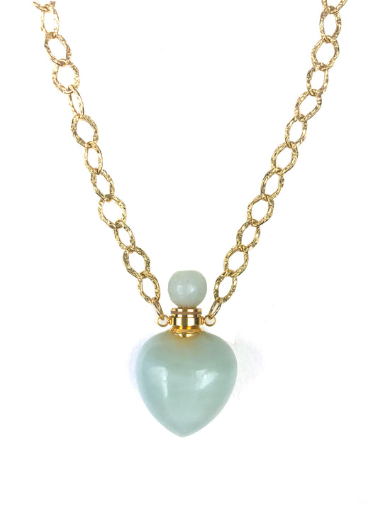 Amazonite Heart Chain Necklace - One Color / One Size - Jewelry & Accessories - Necklaces & Pendants