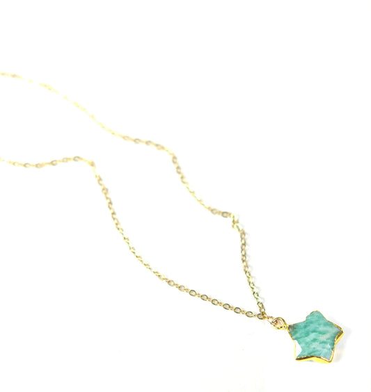 Amazonite Star Necklace - One Color / One Size - Jewelry & Accessories - Necklaces & Pendants