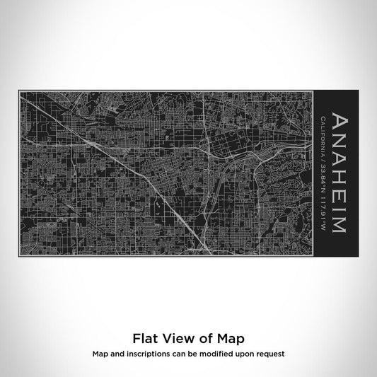 Anaheim - California Map Insulated Bottle in Matte Black - Drinkware
