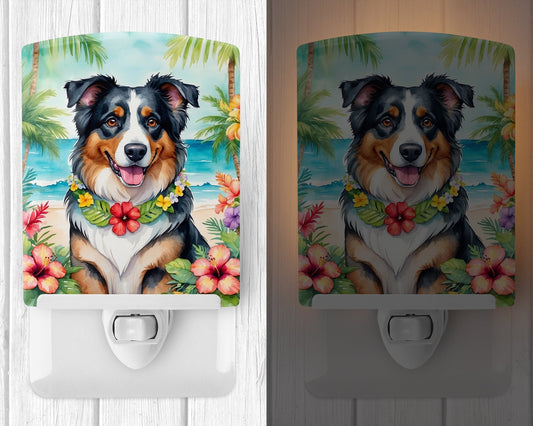 Australian Shepherd Luau Ceramic Night Light - One Color / One Size - Home & Garden - Home Improvement - Lights &
