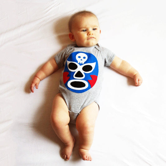 Baby Onesie - Luchador Azul - Blue Mexican Wrestler - Kids & Babies - Mother & Kids - Boys’ Clothing