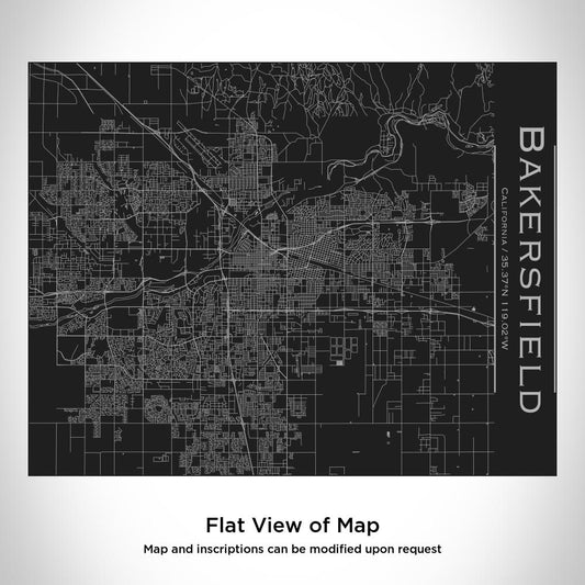Bakersfield - California Map Bottle with Bamboo Top in Matte Black - Drinkware