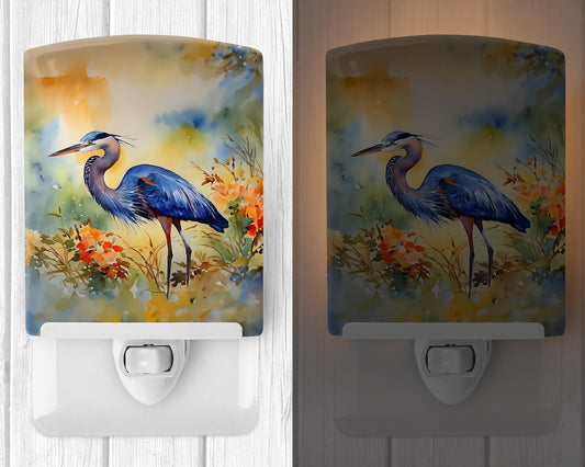 Blue Heron Ceramic Night Light - One Color / One Size - Home & Garden - Home Improvement - Lights & Lighting - Night