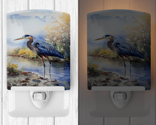 Blue Heron Ceramic Night Light - One Color / One Size - Home & Garden - Home Improvement - Lights & Lighting - Night