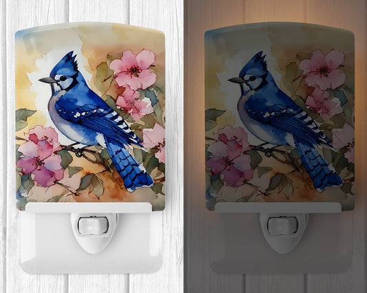 Blue Jay Ceramic Night Light - One Color / One Size - Home & Garden - Home Improvement - Lights & Lighting - Night