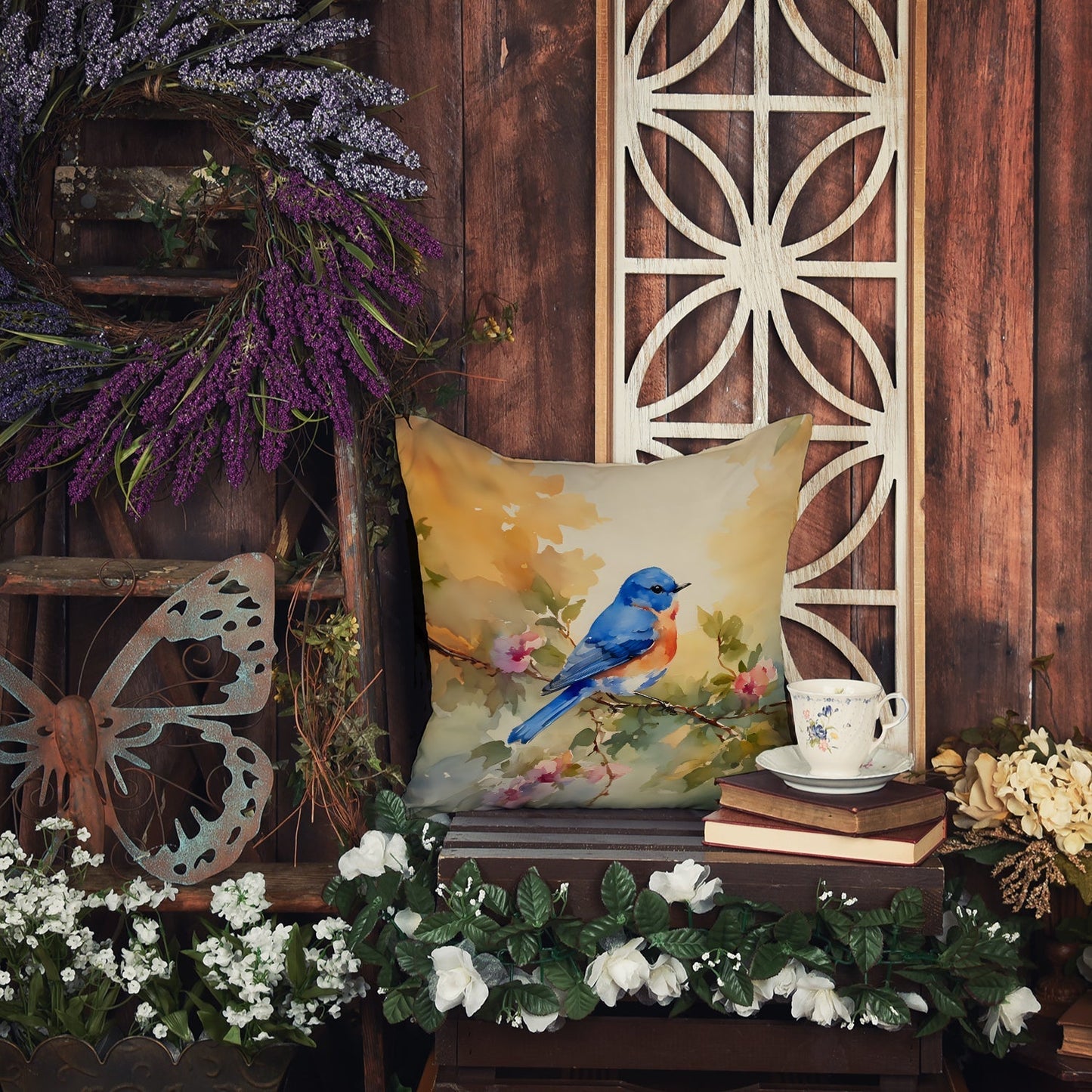 Bluebird Throw Pillow - One Color / One Size - Home & Garden - Home Textile - Pillows