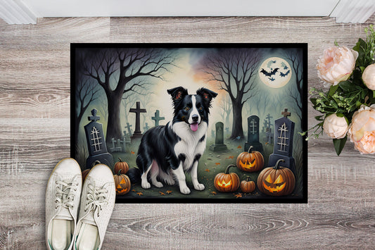 Border Collie Spooky Halloween Doormat - One Color / One Size - Home & Garden - Home Textile - Carpets & Rugs