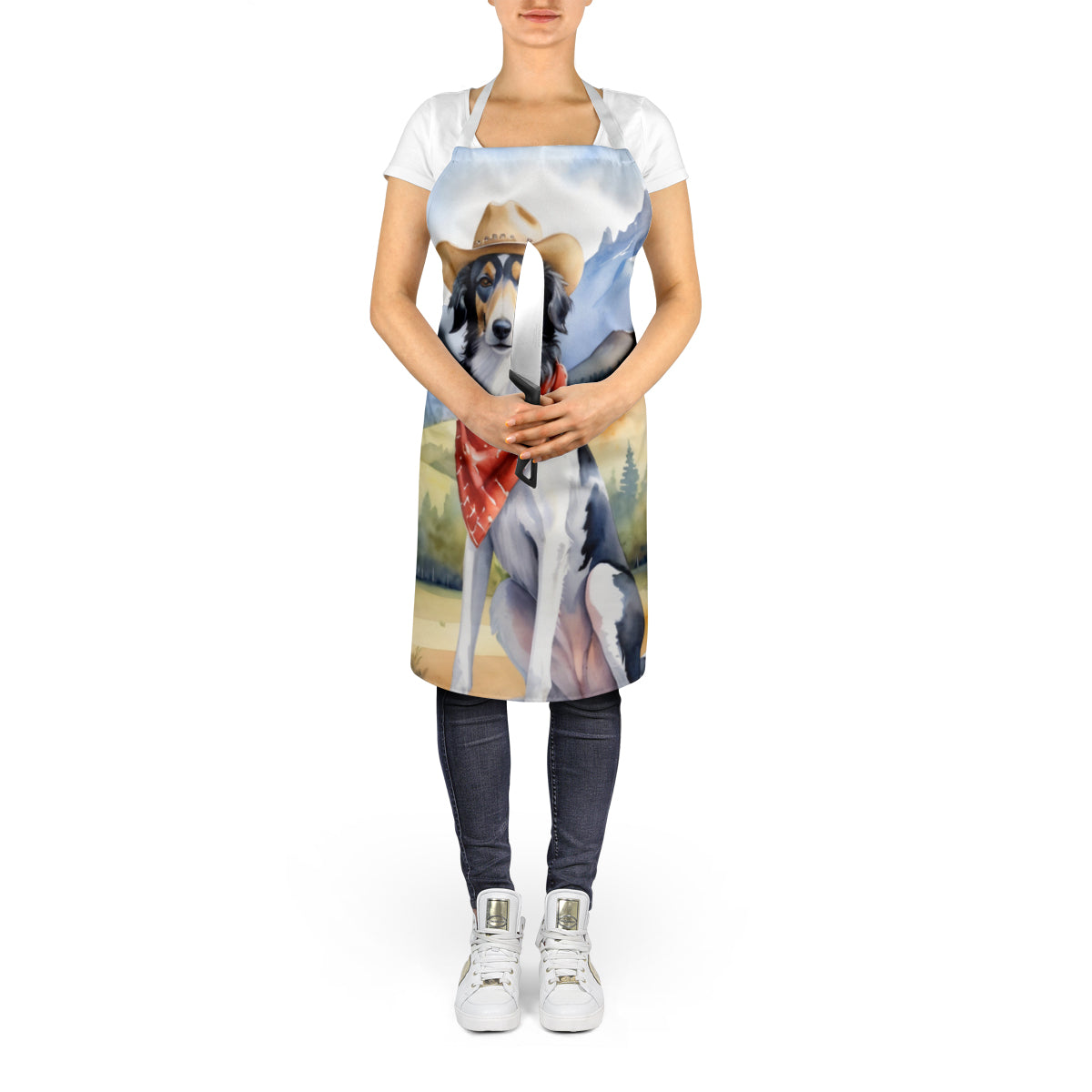 Borzoi Cowboy Welcome Apron - One Color / One Size - Home & Garden - Kitchen Dining & Bar - Table Decoration &