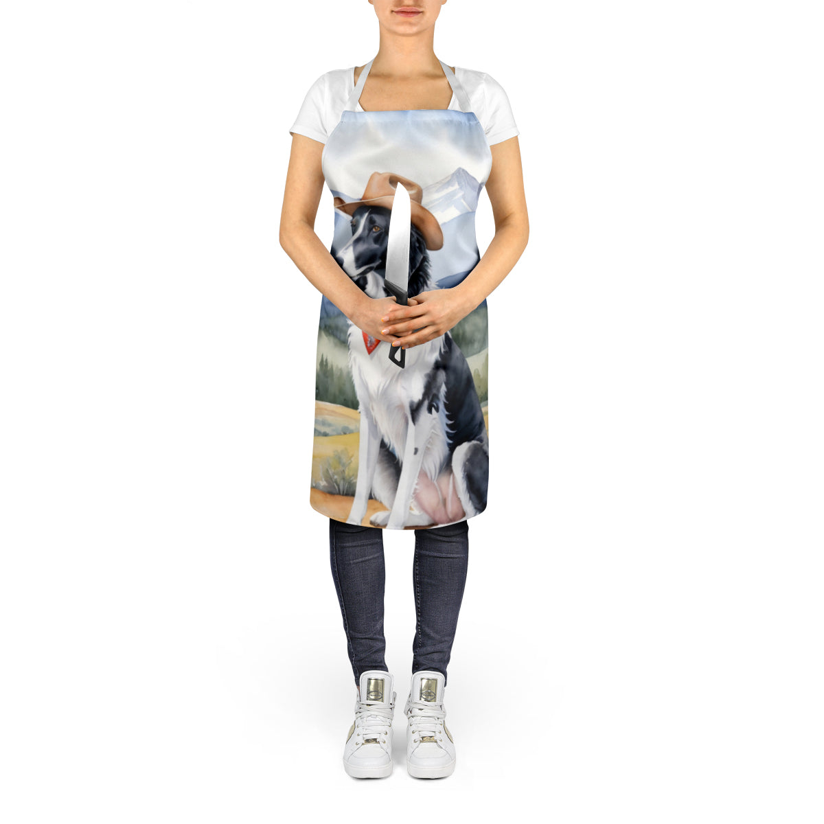 Borzoi Cowboy Welcome Apron - One Color / One Size - Home & Garden - Kitchen Dining & Bar - Table Decoration &