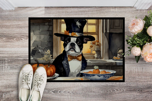 Boston Terrier Fall Kitchen Pumpkins Doormat - One Color / One Size - Home & Garden - Home Textile - Carpets & Rugs