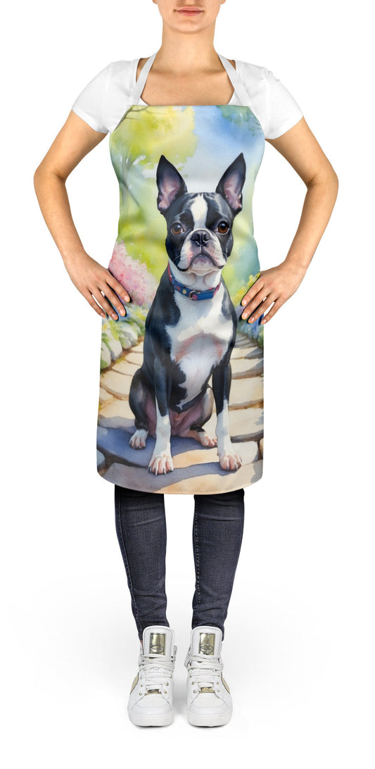 Boston Terrier Spring Path Apron - One Color / One Size - Home & Garden - Kitchen Dining & Bar - Table Decoration &