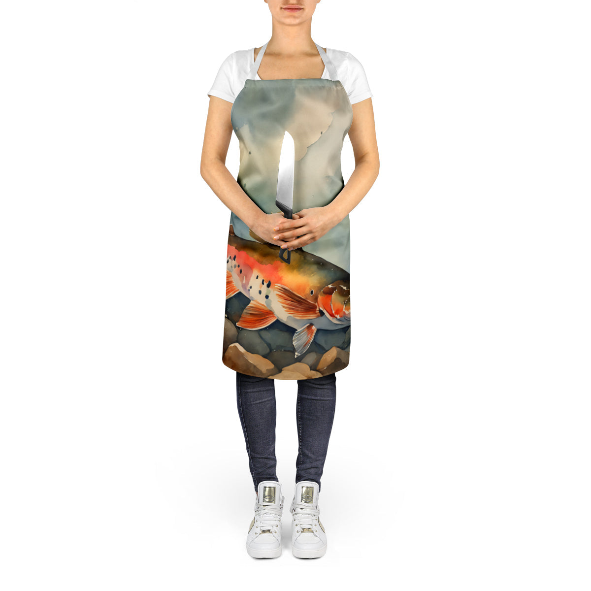 Brook Trout Apron - One Color / One Size - Home & Garden - Kitchen Dining & Bar - Table Decoration & Accessories
