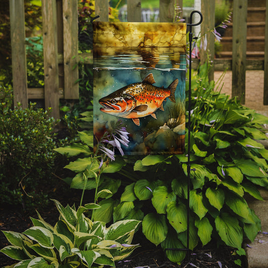 Brown Trout Garden Flag - One Color / One Size - Home & Garden - Home Decor - Flags Banners & Accessories