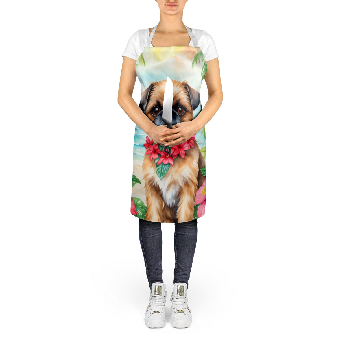 Brussels Griffon Luau Apron - One Color / One Size - Home & Garden - Kitchen Dining & Bar - Table Decoration &