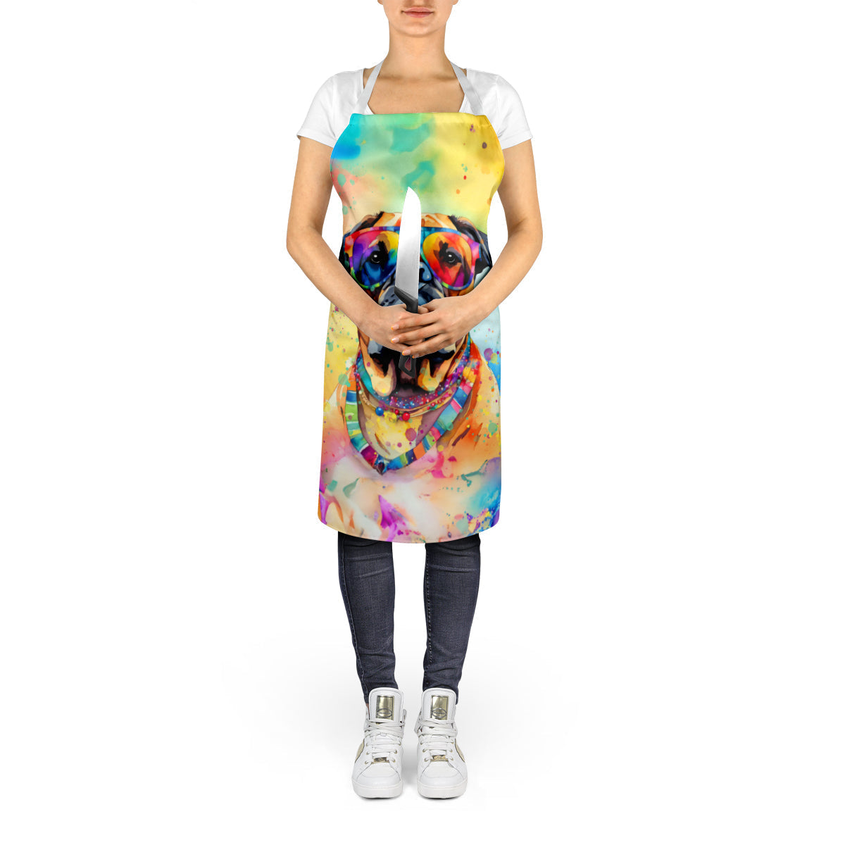 Bullmastiff Hippie Dawg Apron - One Color / One Size - Home & Garden - Kitchen Dining & Bar - Table Decoration &