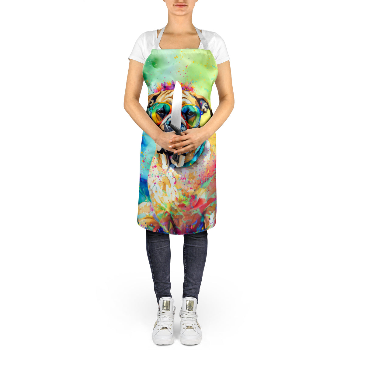 Bullmastiff Hippie Dawg Apron - One Color / One Size - Home & Garden - Kitchen Dining & Bar - Table Decoration &