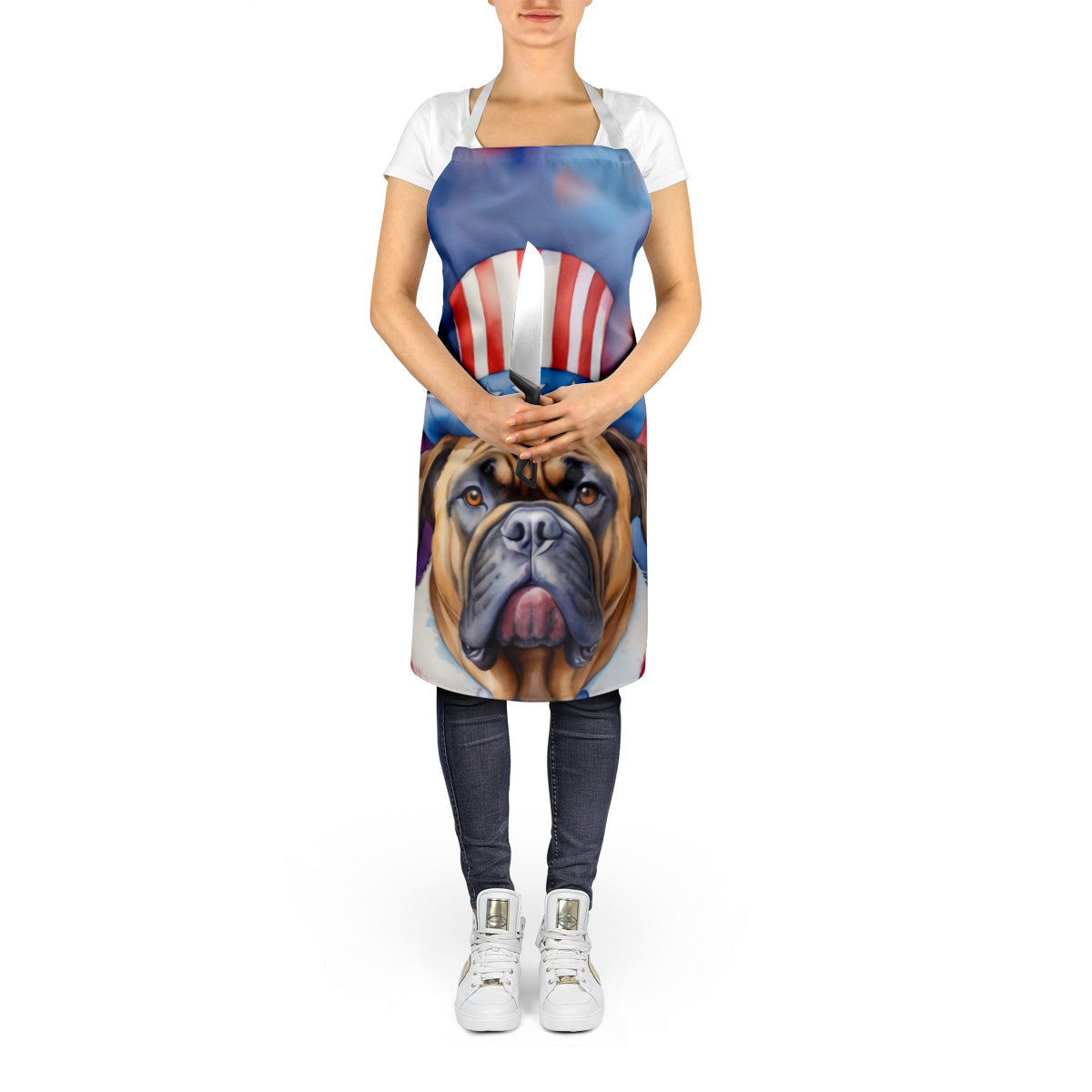Bullmastiff Patriotic American Apron - One Color / One Size - Home & Garden - Kitchen Dining & Bar - Table Decoration &