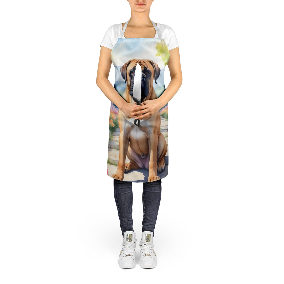 Bullmastiff Spring Path Apron - One Color / One Size - Home & Garden - Kitchen Dining & Bar - Table Decoration &
