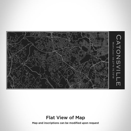 Catonsville - Maryland Map Insulated Bottle in Matte Black - Drinkware