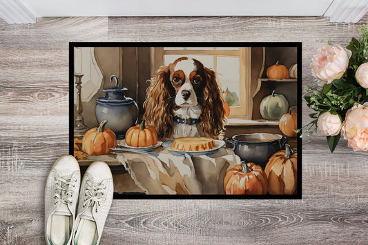 Cavalier Spaniel Fall Kitchen Pumpkins Doormat - One Color / One Size - Home & Garden - Home Textile - Carpets & Rugs