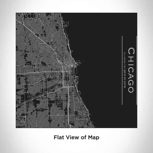 Chicago - Illinois Map Tumbler in Matte Black - Drinkware