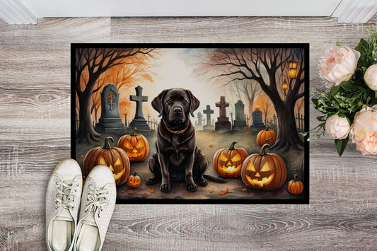 Chocolate Labrador Retriever Spooky Halloween Doormat - One Color / One Size - Home & Garden - Home Textile - Carpets &