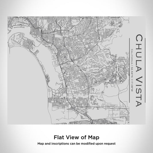 Chula Vista - California Map Bottle with Bamboo Top - Drinkware