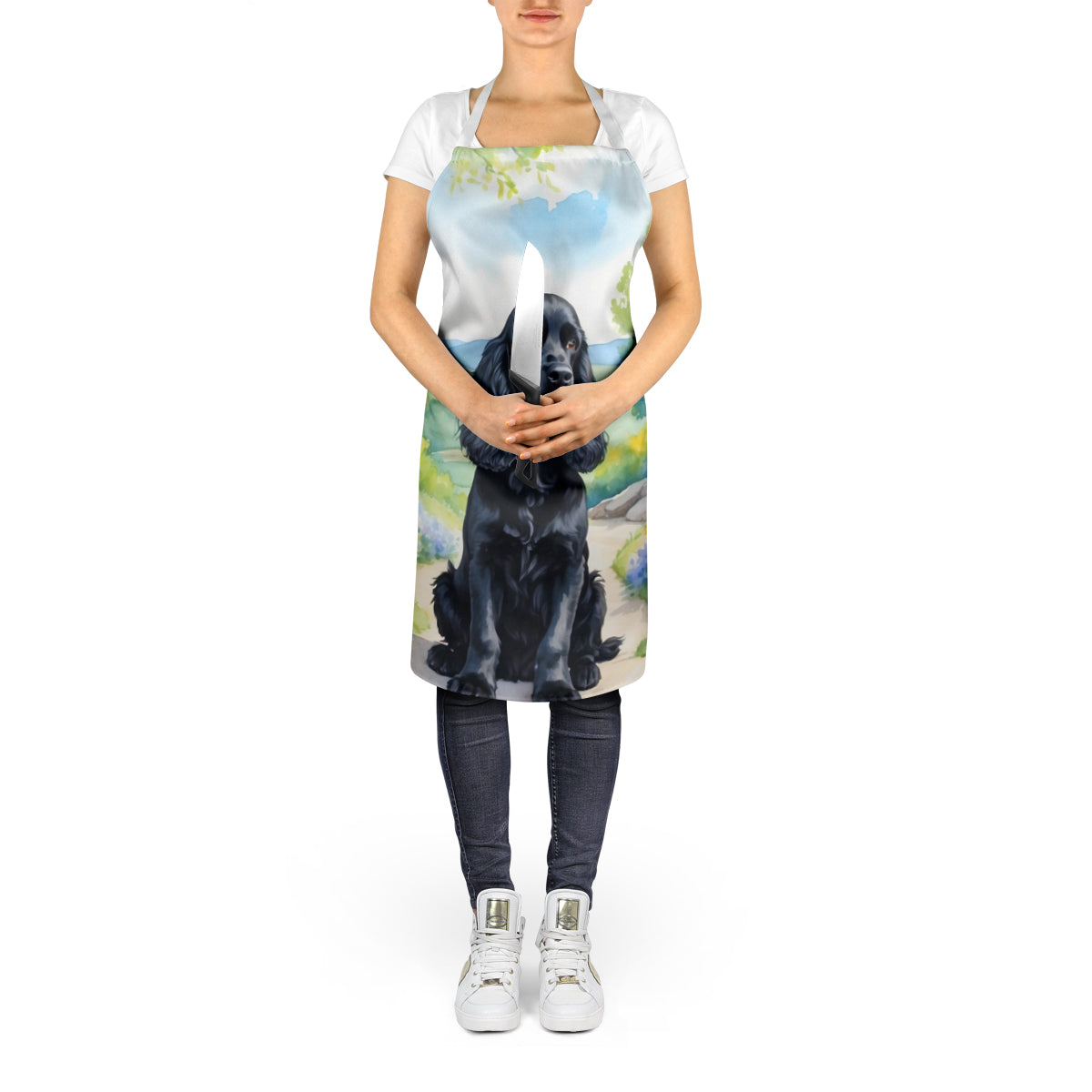 Cocker Spaniel Spring Path Apron - One Color / One Size - Home & Garden - Kitchen Dining & Bar - Table Decoration &