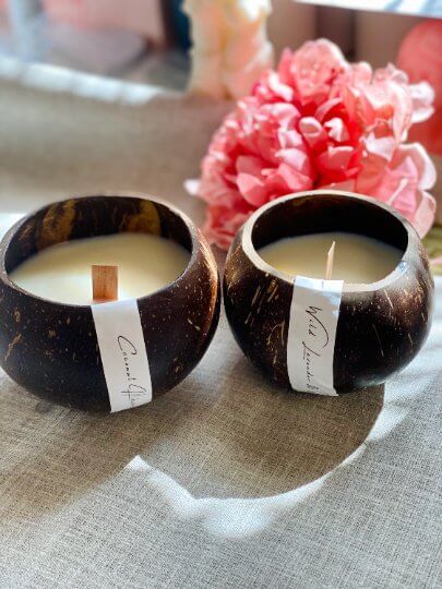Coconut Shell Candle Sustainable Home Decor - Home & Garden - Home Decor - Candles & Holders