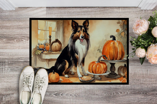 Collie Fall Kitchen Pumpkins Doormat - One Color / One Size - Home & Garden - Home Textile - Carpets & Rugs