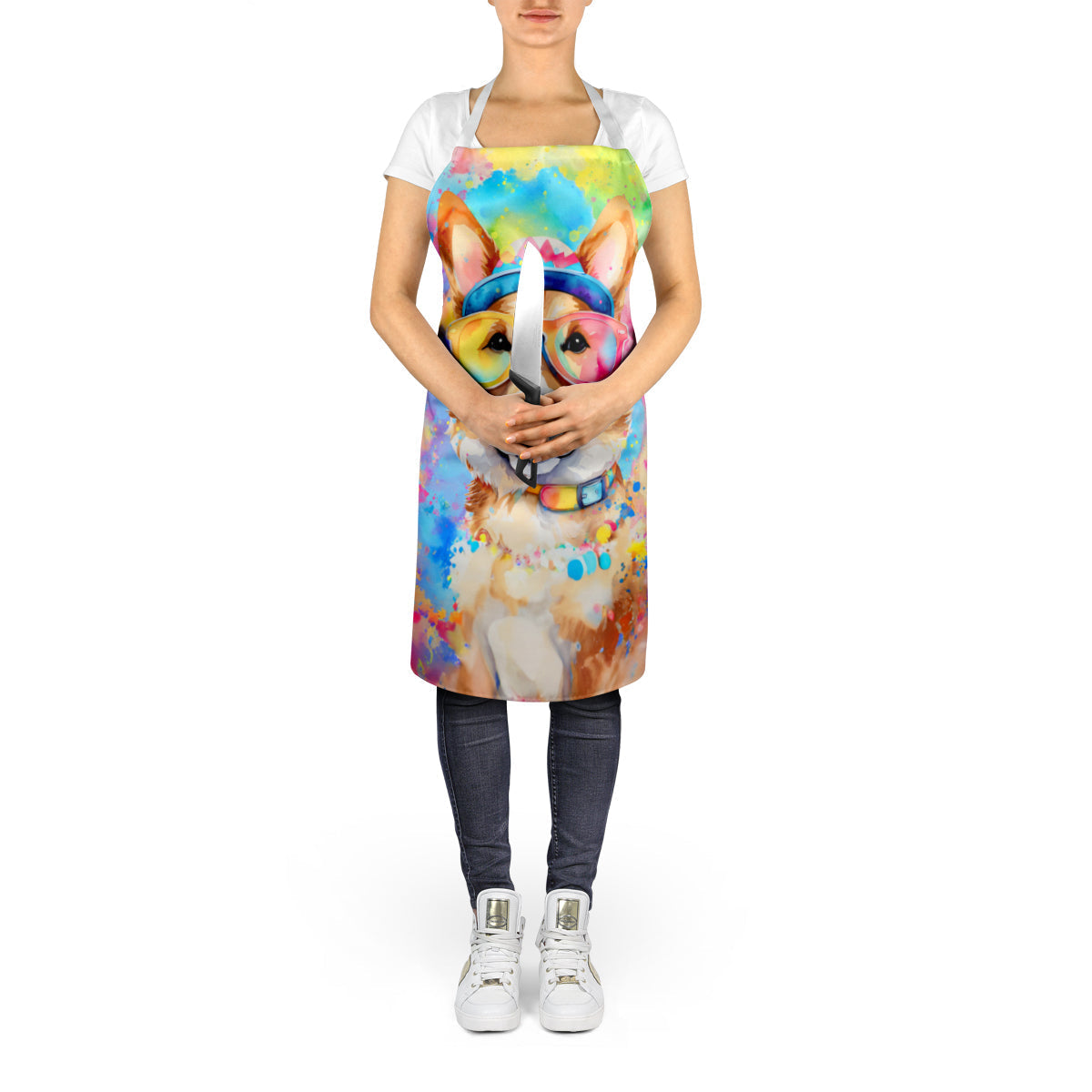 Corgi Hippie Dawg Apron - One Color / One Size - Home & Garden - Kitchen Dining & Bar - Table Decoration & Accessories