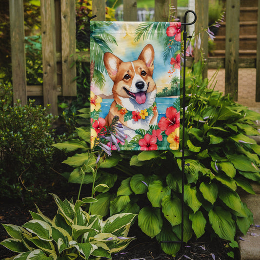 Corgi Luau Garden Flag - One Color / One Size - Home & Garden - Home Decor - Flags Banners & Accessories