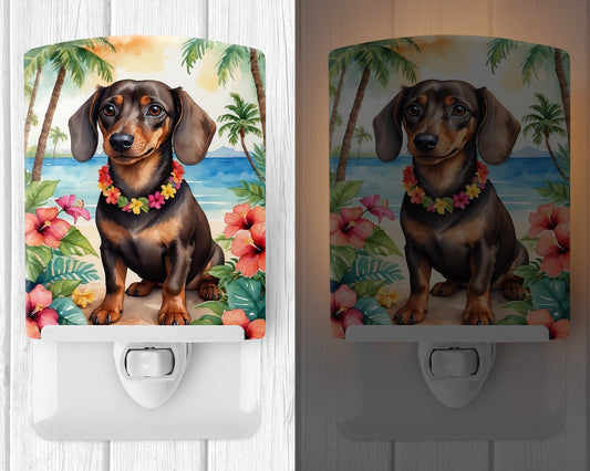 Dachshund Luau Ceramic Night Light - One Color / One Size - Home & Garden - Home Improvement - Lights & Lighting