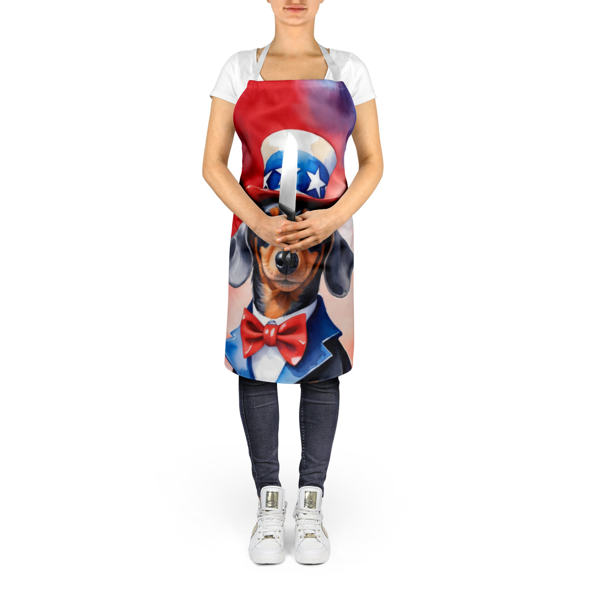 Dachshund Patriotic American Apron - One Color / One Size - Home & Garden - Kitchen Dining & Bar - Table Decoration &