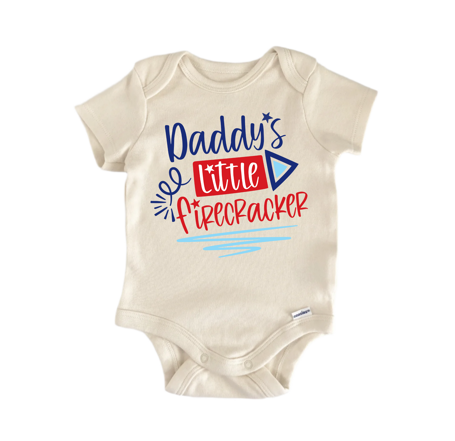 Daddy’s Little Firecracker July 4th Patriotic - Baby Boy Girl Bodysuit - Kids & Babies - Mother & Kids - Boys’ Baby