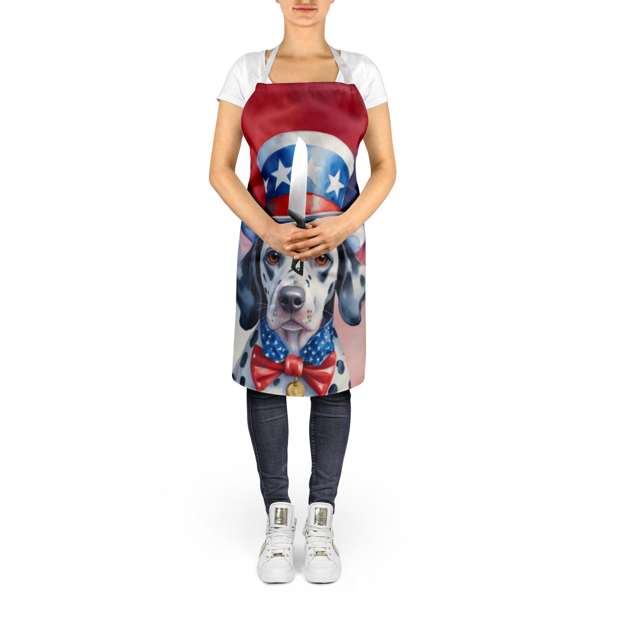 Dalmatian Patriotic American Apron - One Color / One Size - Home & Garden - Kitchen Dining & Bar - Table Decoration &