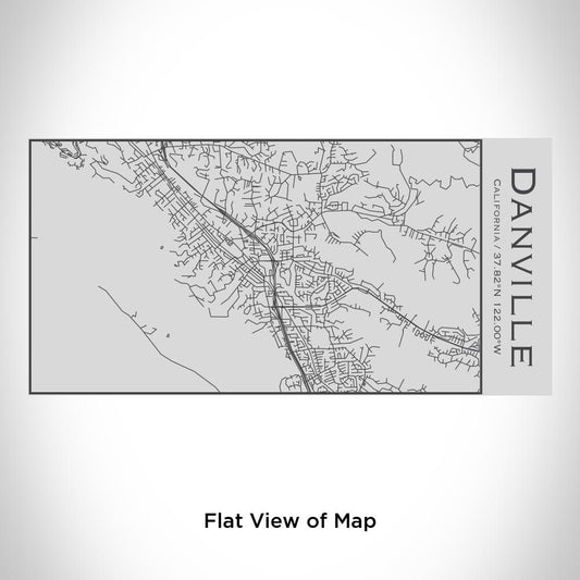 Danville - California Map Insulated Bottle - Drinkware