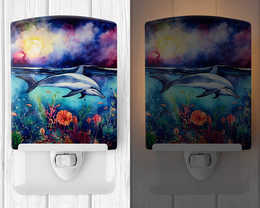 Dolphin Ceramic Night Light - One Color / One Size - Home & Garden - Home Improvement - Lights & Lighting - Night Lights