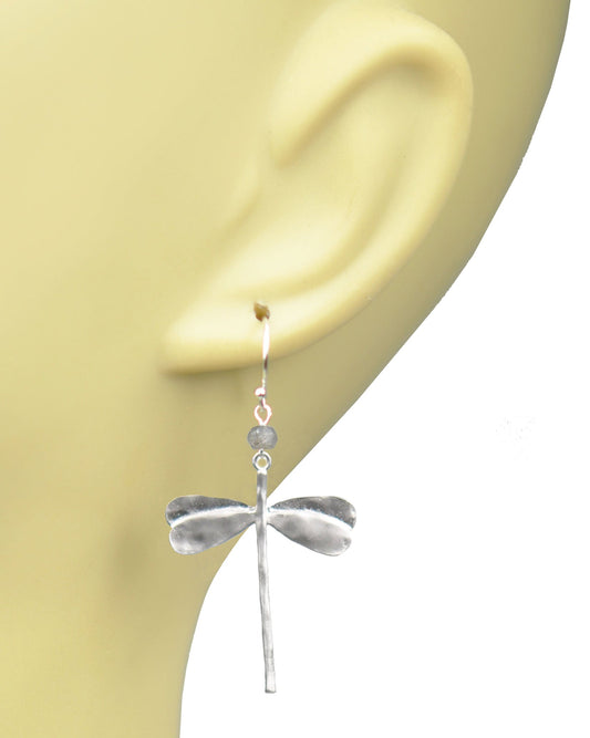 Dragonfly Mystic Labradorite Earrings - One Color / One Size - Jewelry & Accessories - Earrings - Drop Earrings
