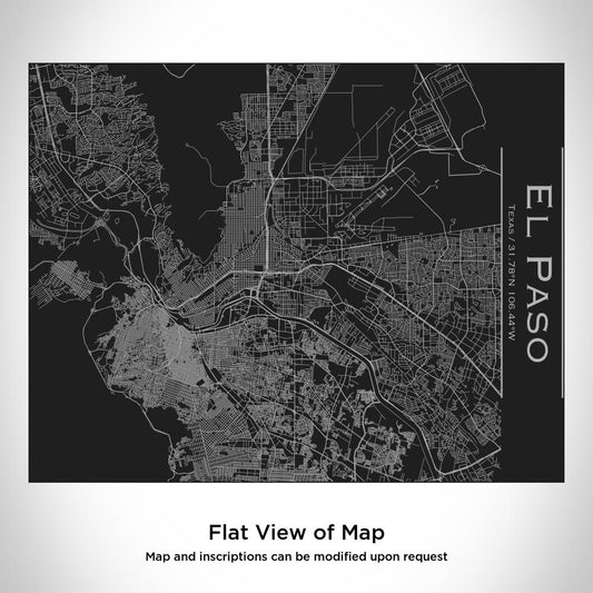 El Paso - Texas Map Bottle with Bamboo Top in Matte Black - Drinkware