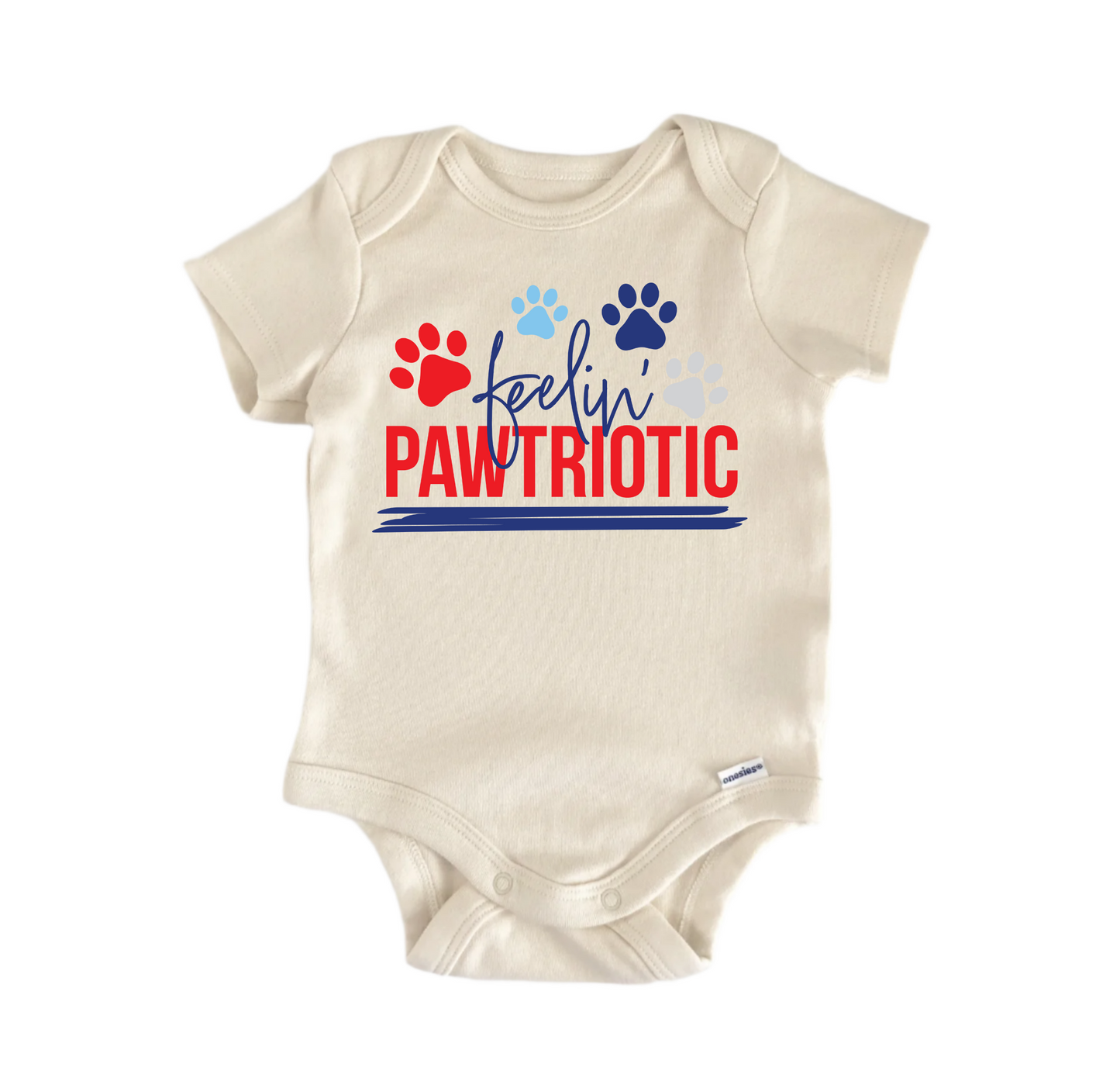 Feelin Pawtriotic July 4th Patriotic - Baby Boy Girl Clothes Bodysuit - Kids & Babies - Mother & Kids - Boys’ Baby