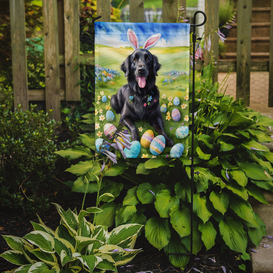 Flat-Coated Retriever Easter Egg Hunt Garden Flag - One Color / One Size - Home & Garden - Home Decor - Flags Banners &