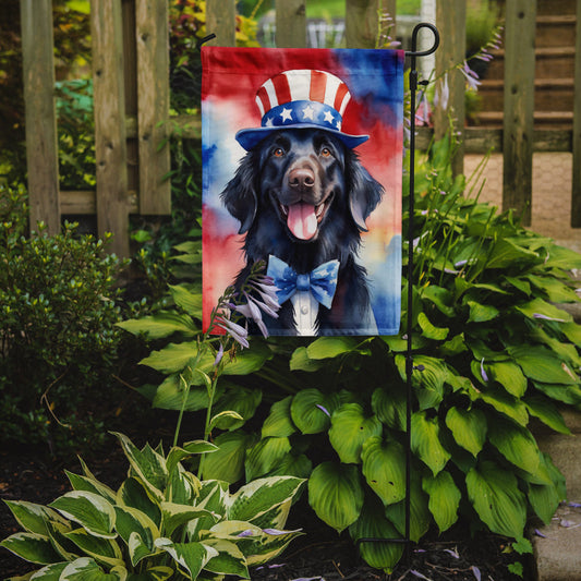 Flat-Coated Retriever Patriotic American Garden Flag - One Color / One Size - Home & Garden - Home Decor - Flags