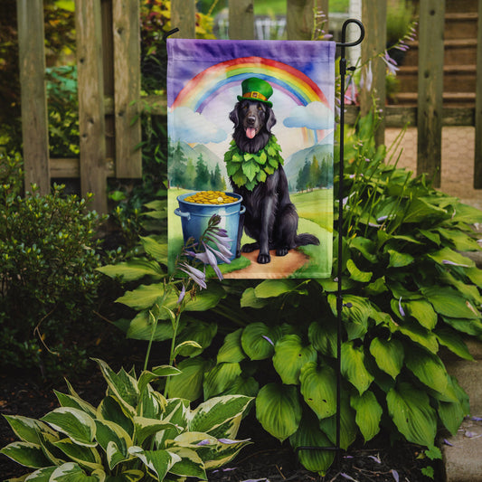 Flat-Coated Retriever St Patrick’s Day Garden Flag - One Color / One Size - Home & Garden - Home Decor - Flags Banners