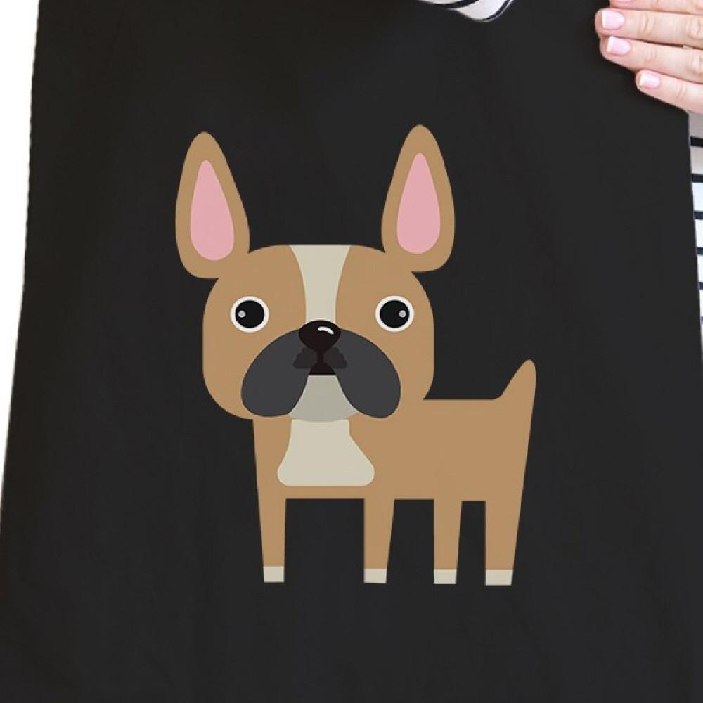 French Bulldog Black Canvas Bag for French Bulldog Owner Tote Bags - One Color / One Size - Bags & Luggage - Women’s