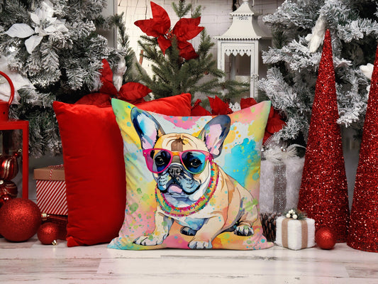 French Bulldog Hippie Dawg Throw Pillow - One Color / One Size - Home & Garden - Home Textile - Pillows