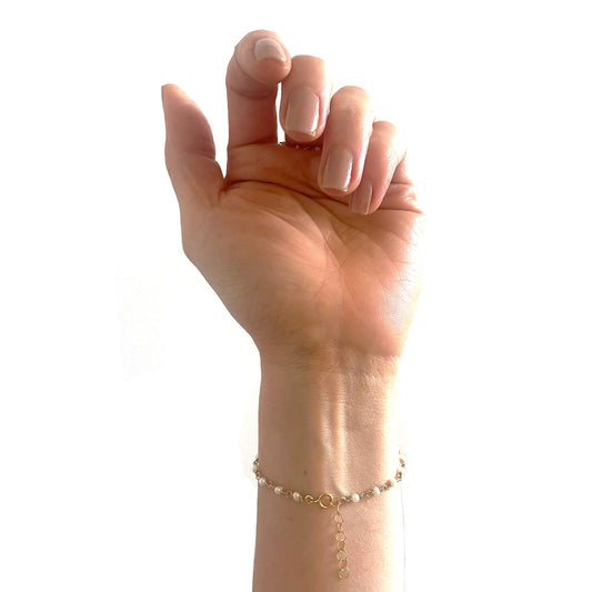 Freshwater Pearl Hand Chain Bracelet - One Color / One Size - Jewelry & Accessories - Bracelets & Bangles - Chain &
