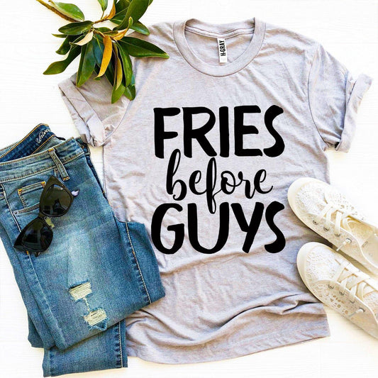 Fries Before Guys T-Shirt - Women’s Fashion - Women’s Clothing - Tops & Tees - T-Shirts